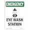 Signmission Safety Sign, OSHA EMERGENCY, 18" Height, Rigid Plastic, Eye Wash Station, Portrait OS-EM-P-1218-V-10476 - alternate 1